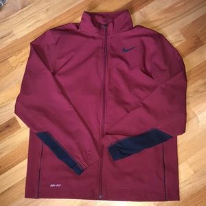 Maroon Nike Dri-Fit Zip up Jacket